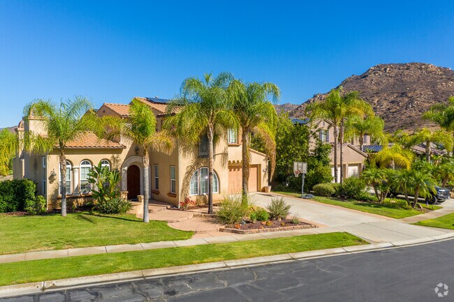 Beautiful palm trees are scattered throughout the San Pasqual neighborhood.