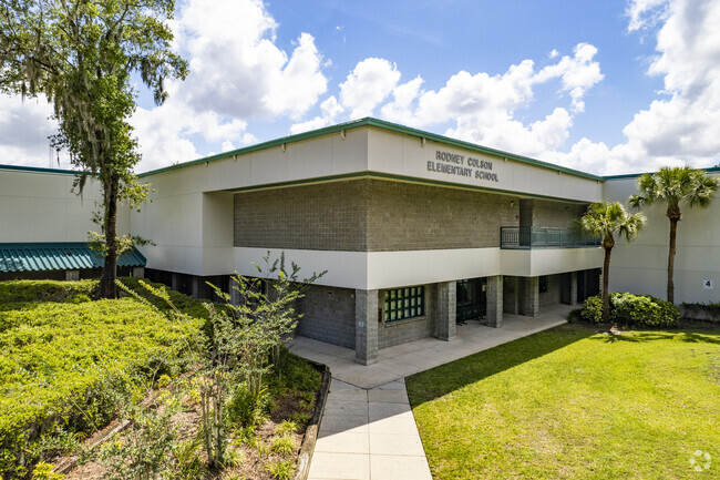 Front entrance to Colson Elementary School.