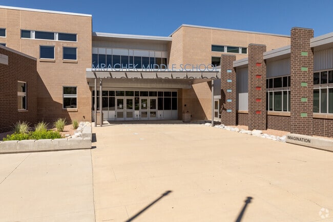 Mrachek Middle School serves over 900 students in the Aurora Highlands neighborhood.