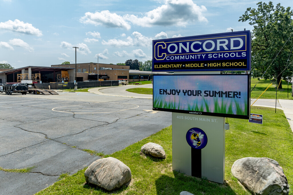 Concord Elementary School serves a diverse spread of almost three hundred students from Concord.