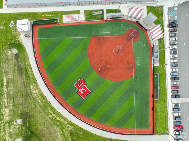 There is also a baseball court where students come to after school.