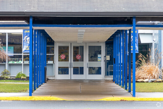 John Adams Middle School is in a large suburban environment.