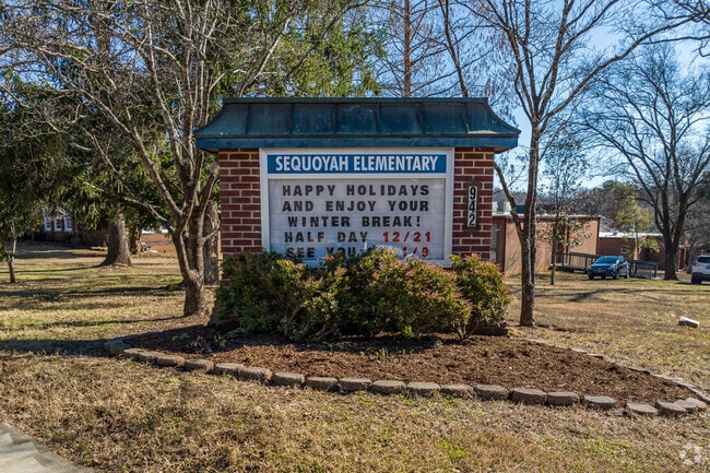 Sequoyah Elementary School is the only school within Sequoyah Hills.