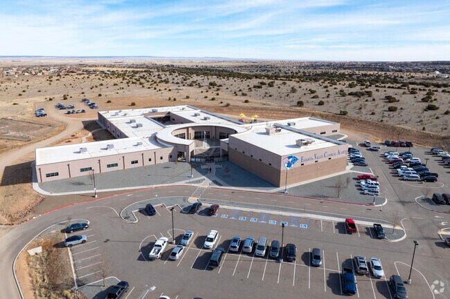 An aerial view of Estancia Valley Classical.