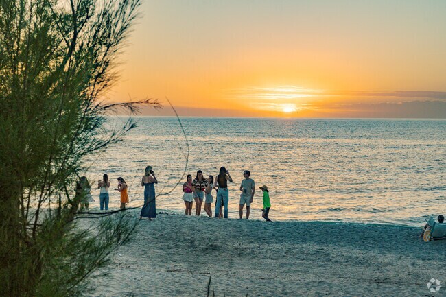 Captiva Island residents can enjoy watching the sunset on the beach.