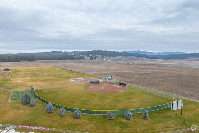 Mt. Spokane High features a baseball diamond behind the school.