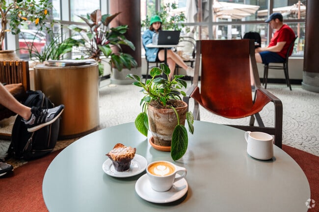 Wydown Coffee on H St NE in Atlas District has two levels of seating.