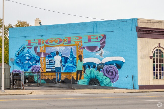 Awesome murals can be seen in Littlefield Community.