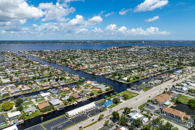 Cape Coral is located across the Caloosahatchee River from Fort Myers.