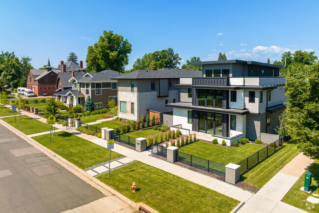 Large, modern homes are common in University Park, and intermingle with traditional designs.