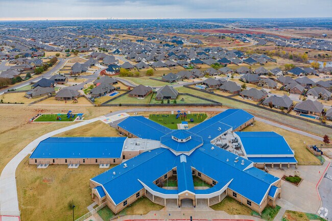 Aerial view of the Grove Valley Elementary School.