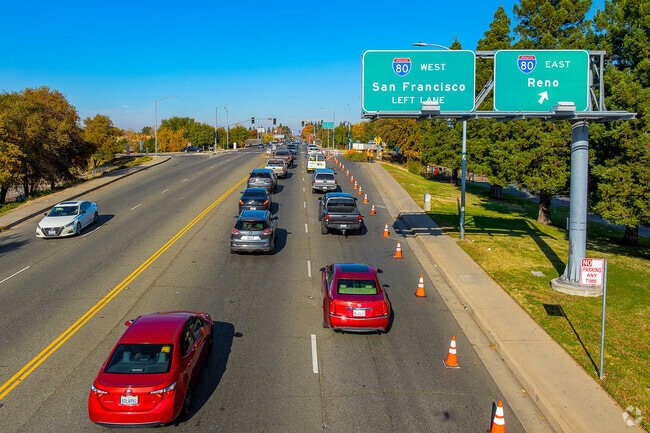 Interstate 80 is just short distance to the north from Richardson Village.