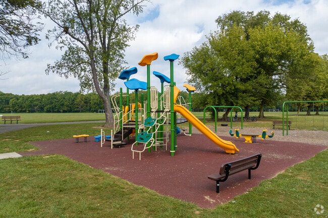 Nafzger Park in the Walnut Heights neighborhood features a playground.