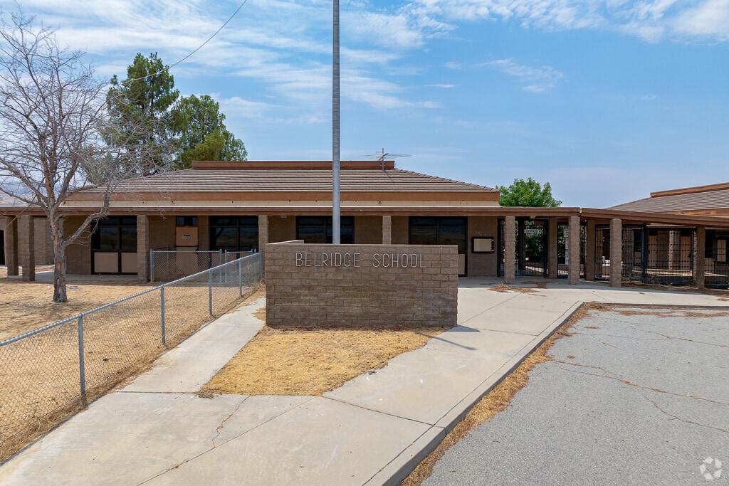 The sign at Belridge Elementary welcomes students and staff as they enter the campus.