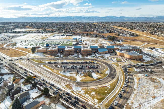 Cresthill Middle School in Highlands Ranch Colorado on a beautiful sunny winter afternoon.