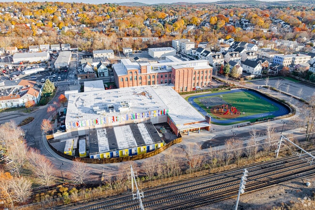 Boston Renaissance Charter Public School aerial view.
