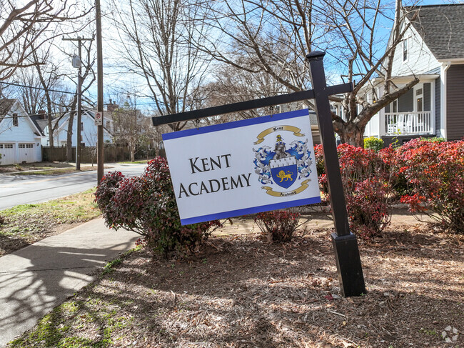 The signage at Kent Academy in Charlotte.