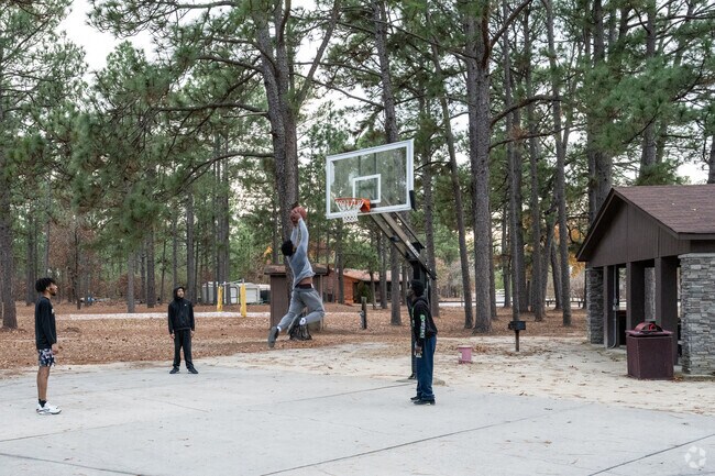 Smith Lake Recreation Area offers amenities such as a basketball court.