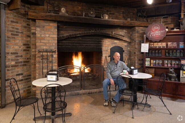 Enjoy a relaxing cup of coffee at the Farmer's Market in Newtown.