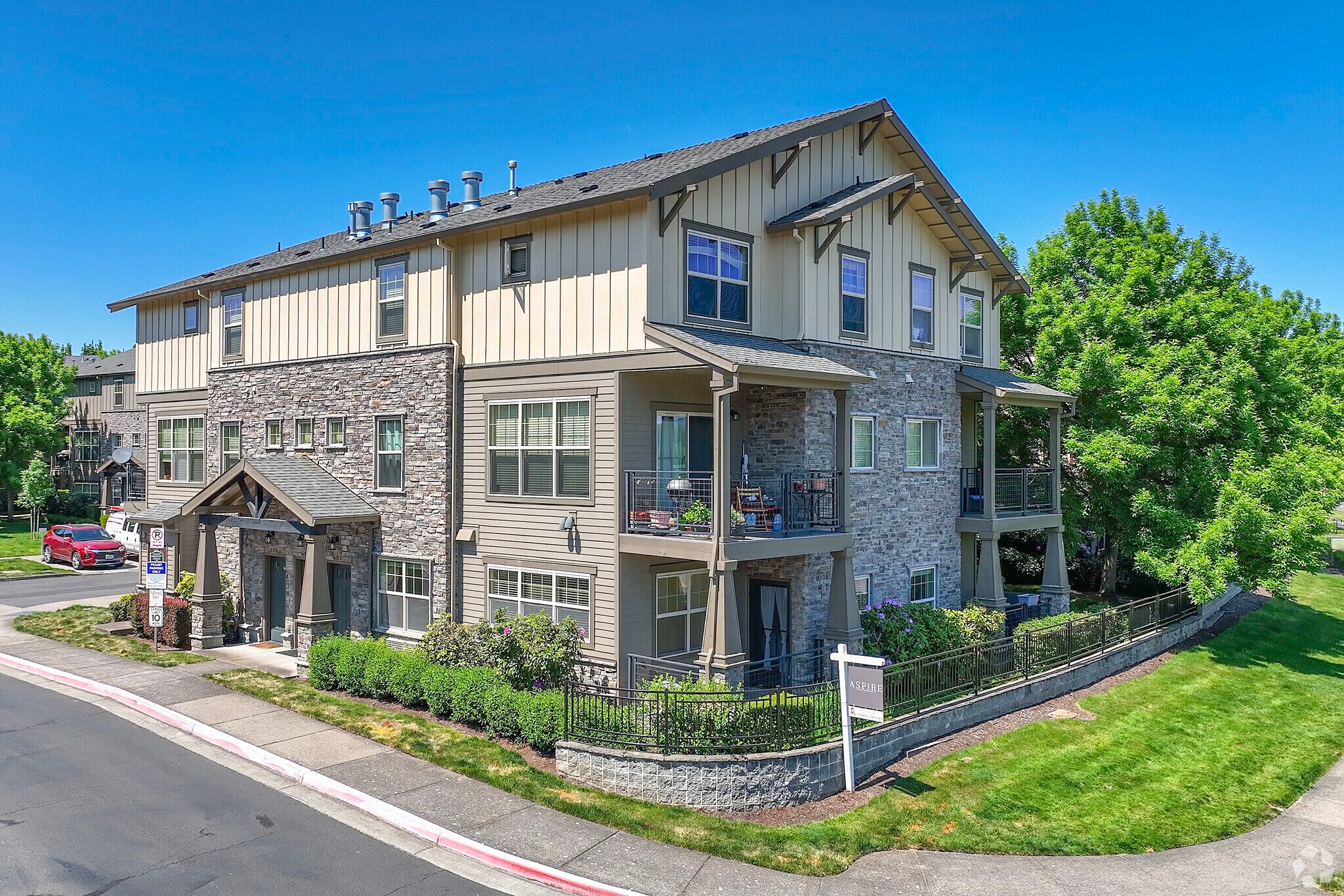 One to three bedroom condos can be found in Amberglen.