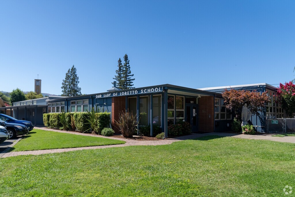 View of Our Lady of Loretto located in Central Novato, Novato CA.
