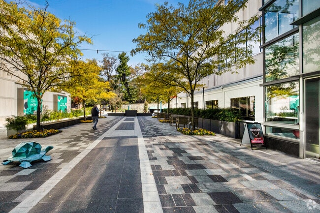 Somerset is walkable with paths that lead to stores and restaurants.