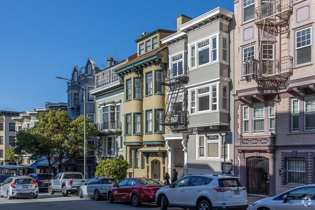 Victorian and Edwardian-style homes are prominent in San Francisco's Nob Hill neighborhood.