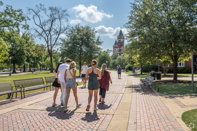 Downtown Auburn is a lively college neighborhood filled with students.