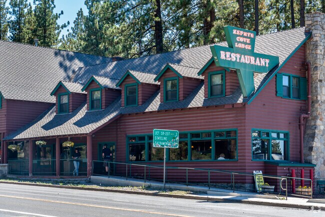 Zephyr Cove Lodge, owned by the National Forest Service, is a beloeved local diner right near the beach.