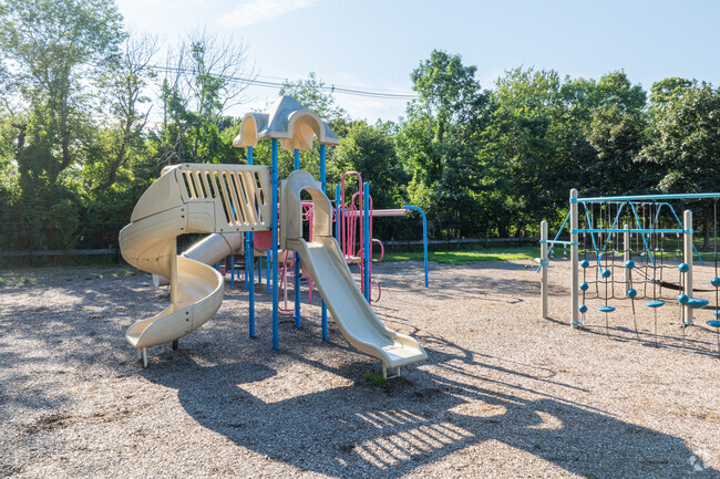 Students love the several play areas located on campus at Hamilton Elementary School.