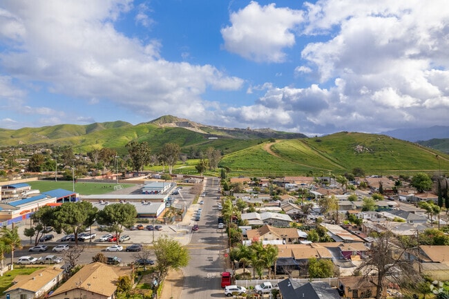 The community is surrounded by natural space.