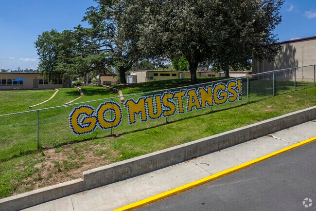 Go Mustangs is the motto of the Maie Ellis Elementary School in Fallbrook.