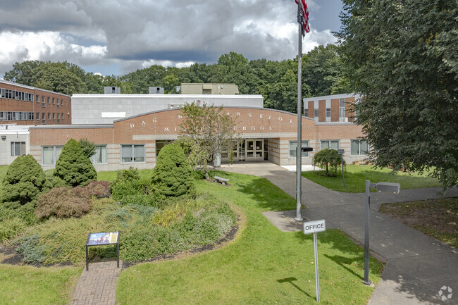 Dag Hammarskjold Middle School is located at 106 Pond Hill Road in Wallingford, CT.
