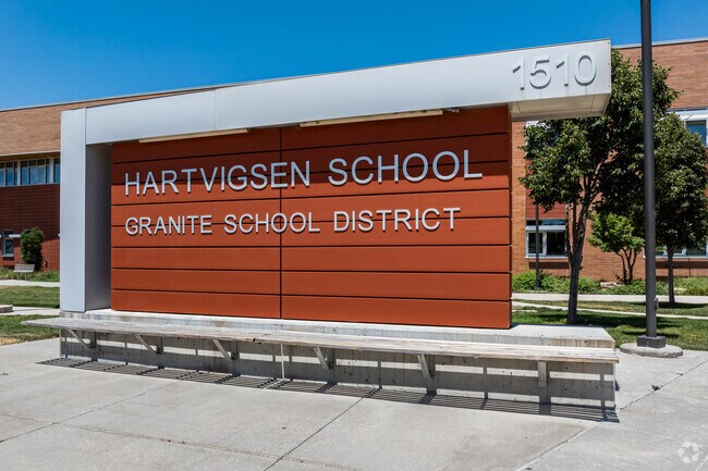 Hartvigsen School has a students/teacher ratio of about 7 to 1.