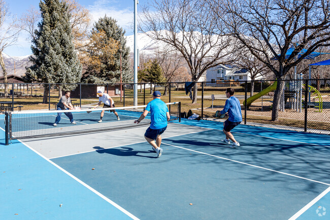 Enjoy pickleball courts at Bonneville Park located near the Windsor neighborhood.