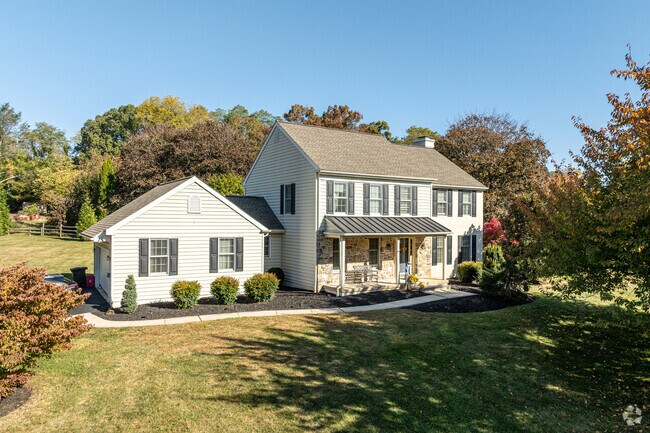 Newer, colonial homes with large yards can be found just outside downtown West Chester.