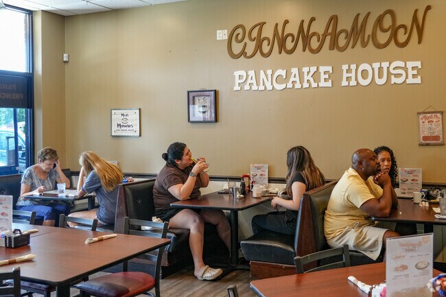 Cinnamon Pancake House offers breakfast and brunch until 4PM daily.