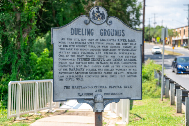 Colmar Manor was once the site of Washington's premiere dueling grounds.