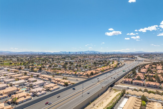 The Las Vegas Strip is visible from Woodcrest as it is a short commute away.