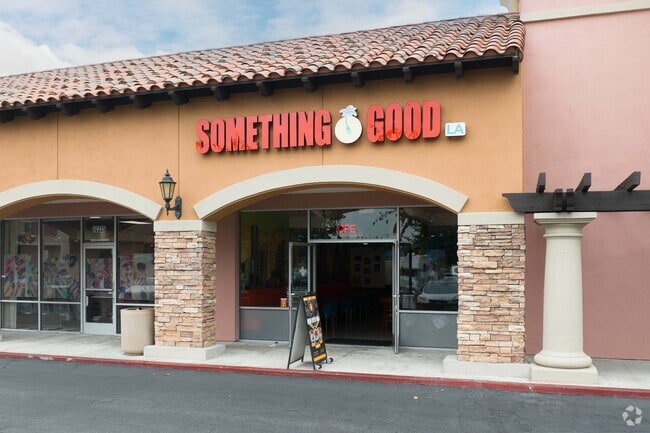 Friends enjoy lunch at Something Good in Studebaker, Norwalk, CA.