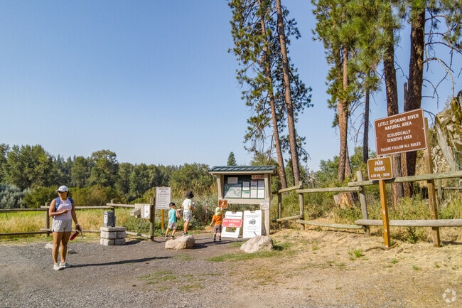 The Little Spokane Natural Area features lots of hiking through the mountains in Dartford.