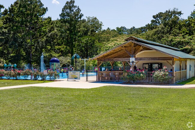 Semmes Municipal Park is the home of summer fun near Mooncrest, with it's refreshing splash pad.