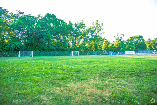 Conway Elementary School has open grass fields to play soccer, flag football, and more.