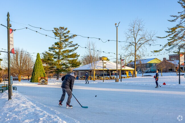 The ice rink at Physician's Park sees plenty of action during the colder months.