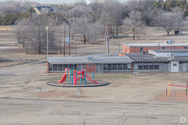 Cushing Lower Elementary has a playground for children to enjoy.