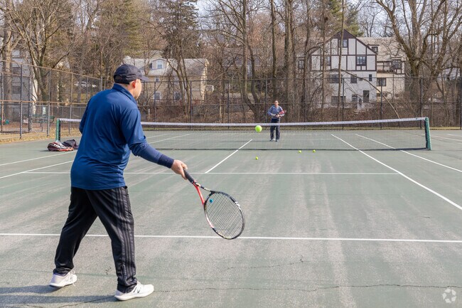 Crestwood benefits from local tennis courts open to the public.
