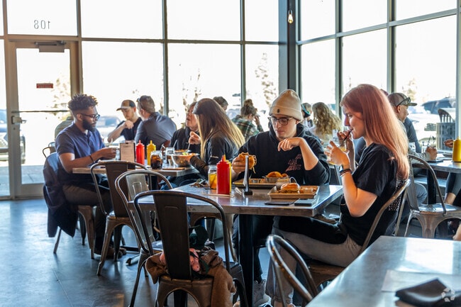 Enjoy a burger at Charred near Spring Ridge.