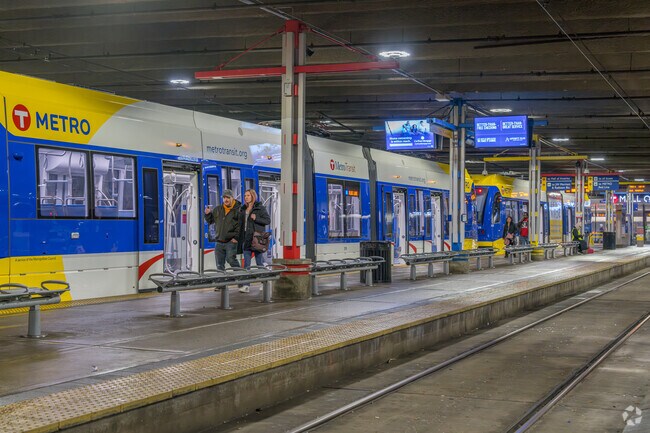 East Bloomington has a Metro Transit station for the light rail and bus system.