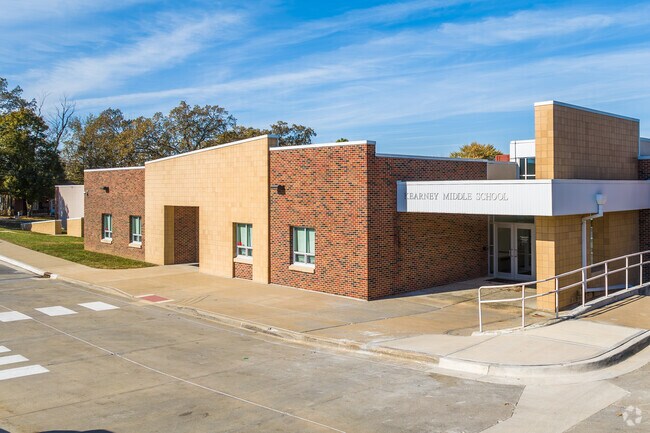 Kearney Middle School earns an A-minus rating and serves students in grades six through eight.