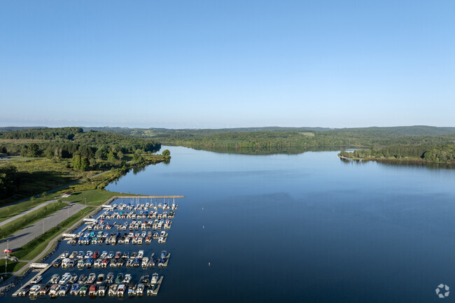Prince Gallitzin State Park, a 30 minute drive from Munster has forested hills and a marina.